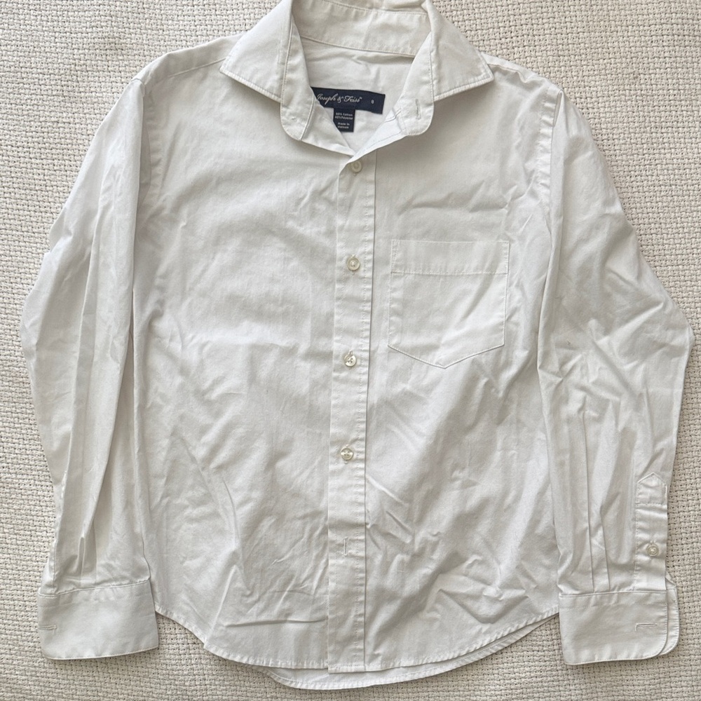 Joseph & Feiss White Long-Sleeve Button Down Shirt